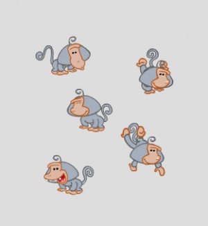 Pawianki skaczące za myszą :)